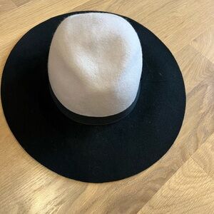 Forever New Floppy lilac and black hat